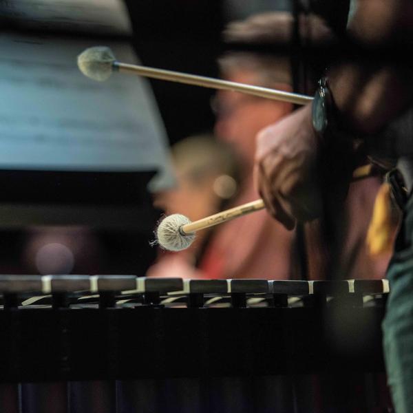 An image of a percussion player